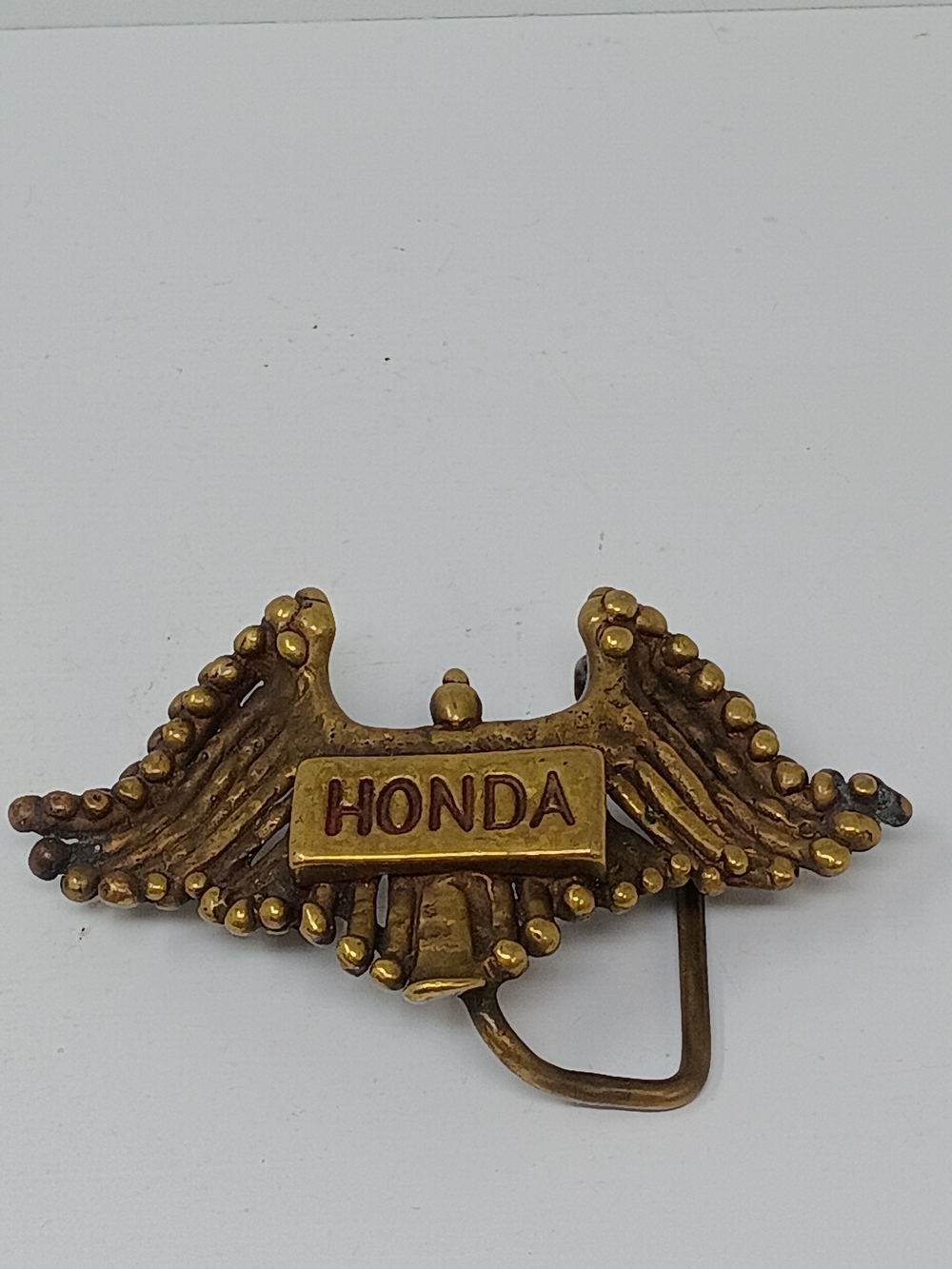 Vintage Honda Gullwing Men's Brass Eagle Belt Buckle